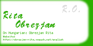 rita obrezjan business card